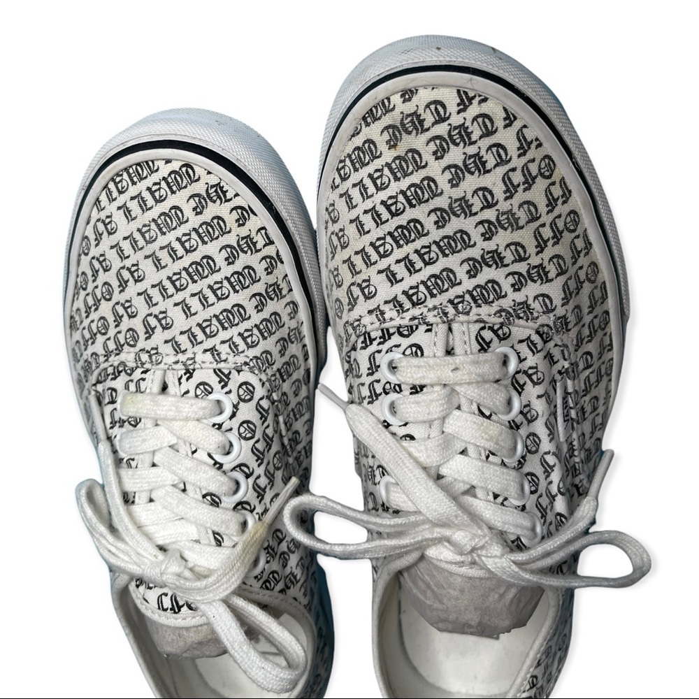 Vans Off The Wall Print White Sneakers Sz 11/9.5 - Picture 2 of 8